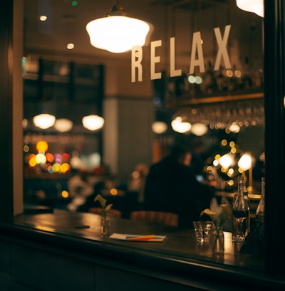 person sitting inside restaurant