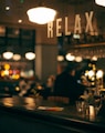 person sitting inside restaurant