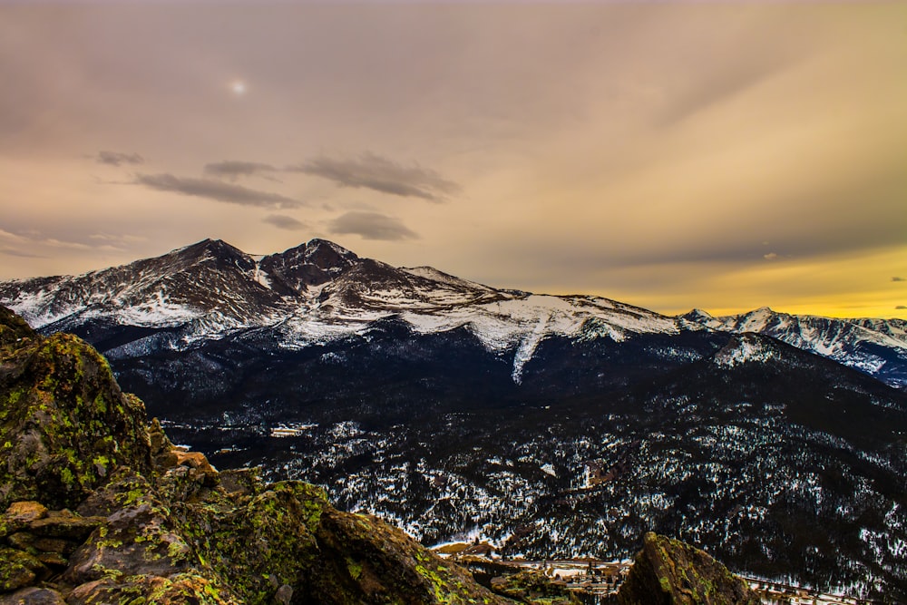 gray and brown mountain in aerial shot