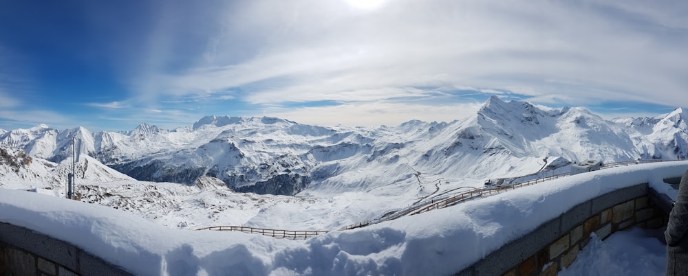 panoramic view of glacier mountain at daytime