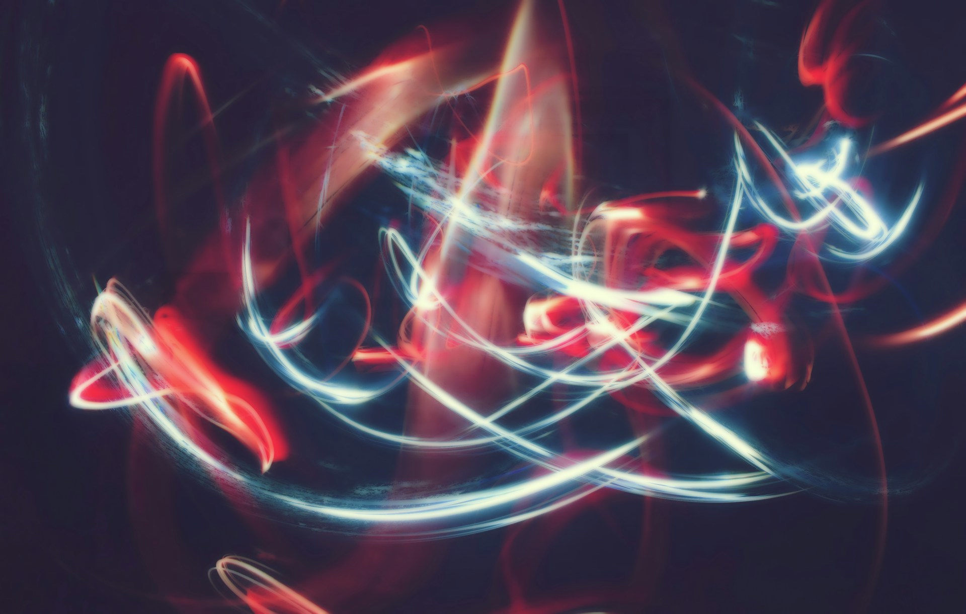 time-lapsed photo of white and red light