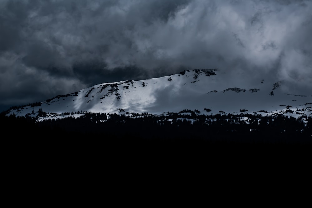 landscape photo of mountain during winter