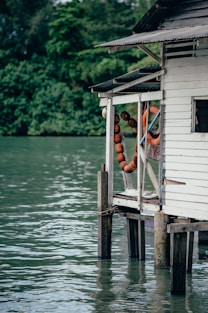 house in body of water