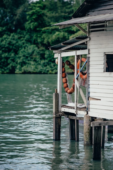 house in body of water