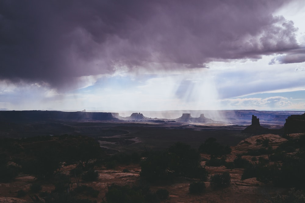 long exposure photography of grey cloud