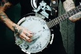 person playing banjo