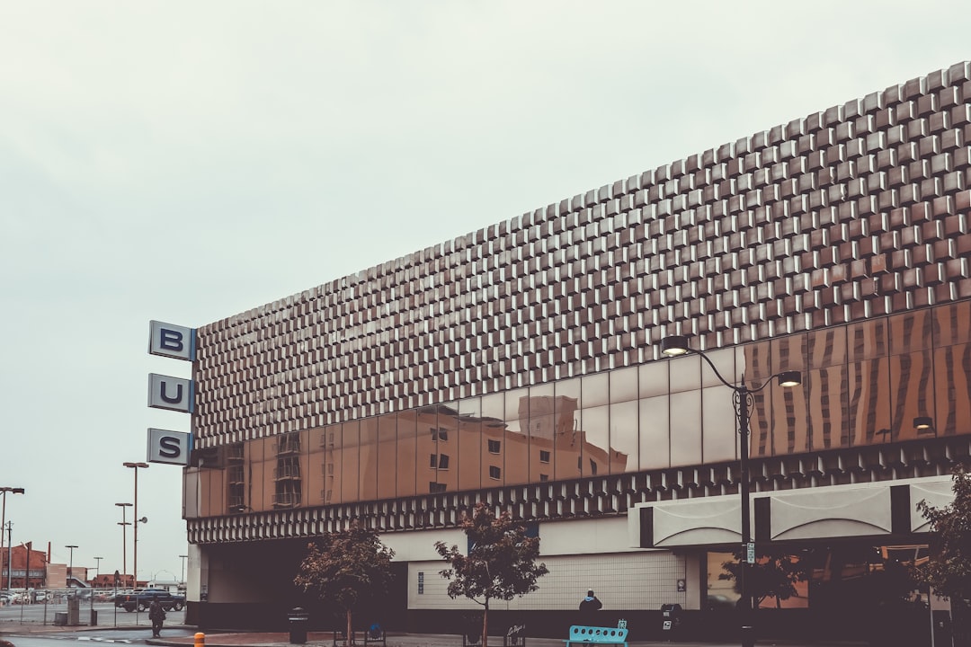 brown Bus station building