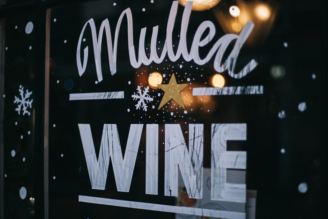 Mulled Wine signage, vino de crimbo