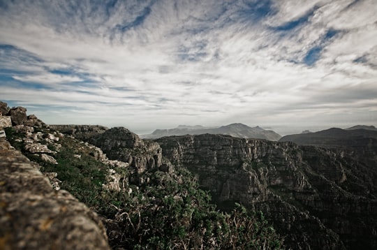 birds eye photography of mountain in Table Mountain South Africa