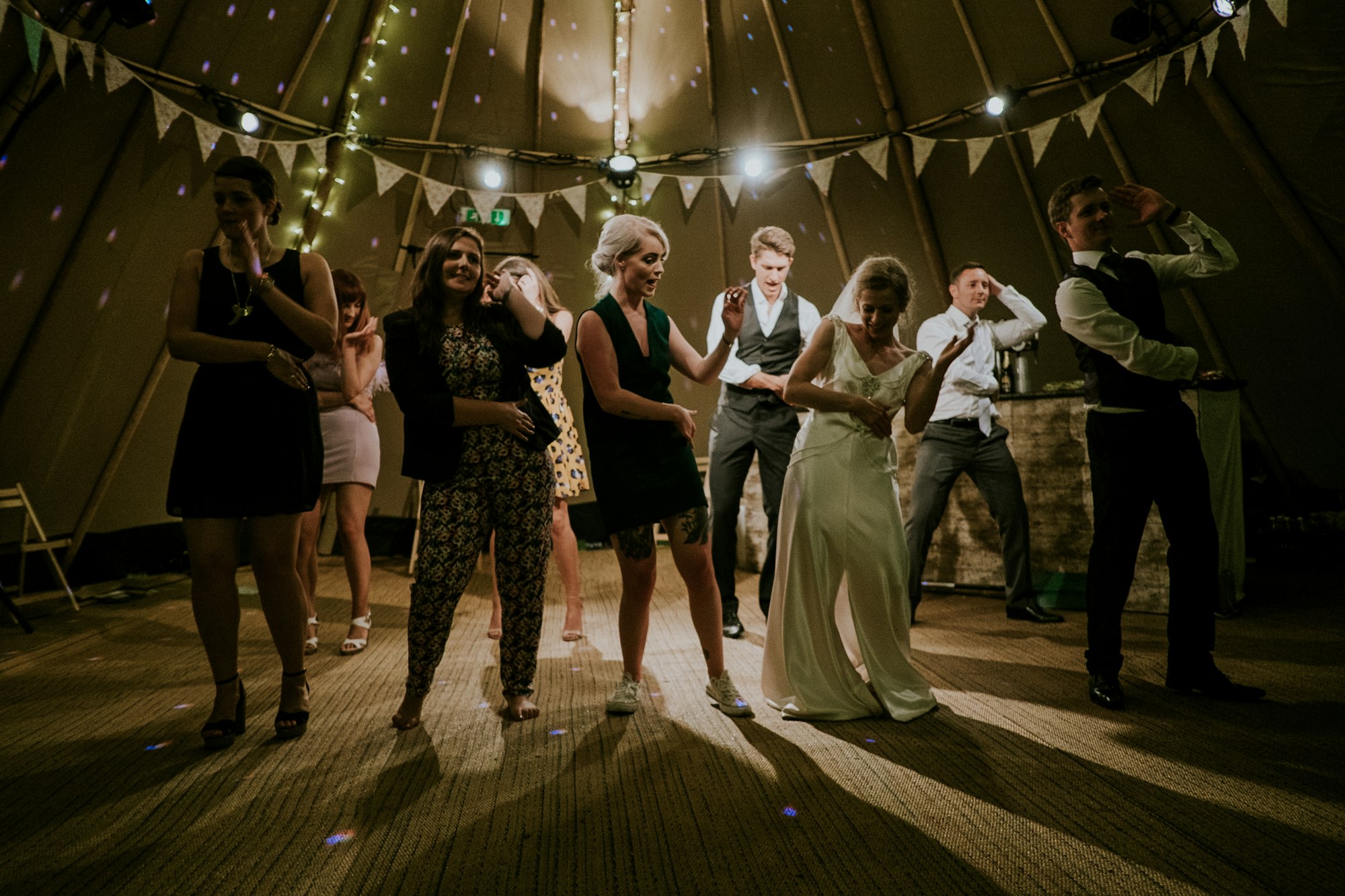 Wedding marquee dance