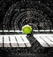 time lapse photo of tennis ball