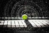 time lapse photo of tennis ball