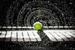 time lapse photo of tennis ball