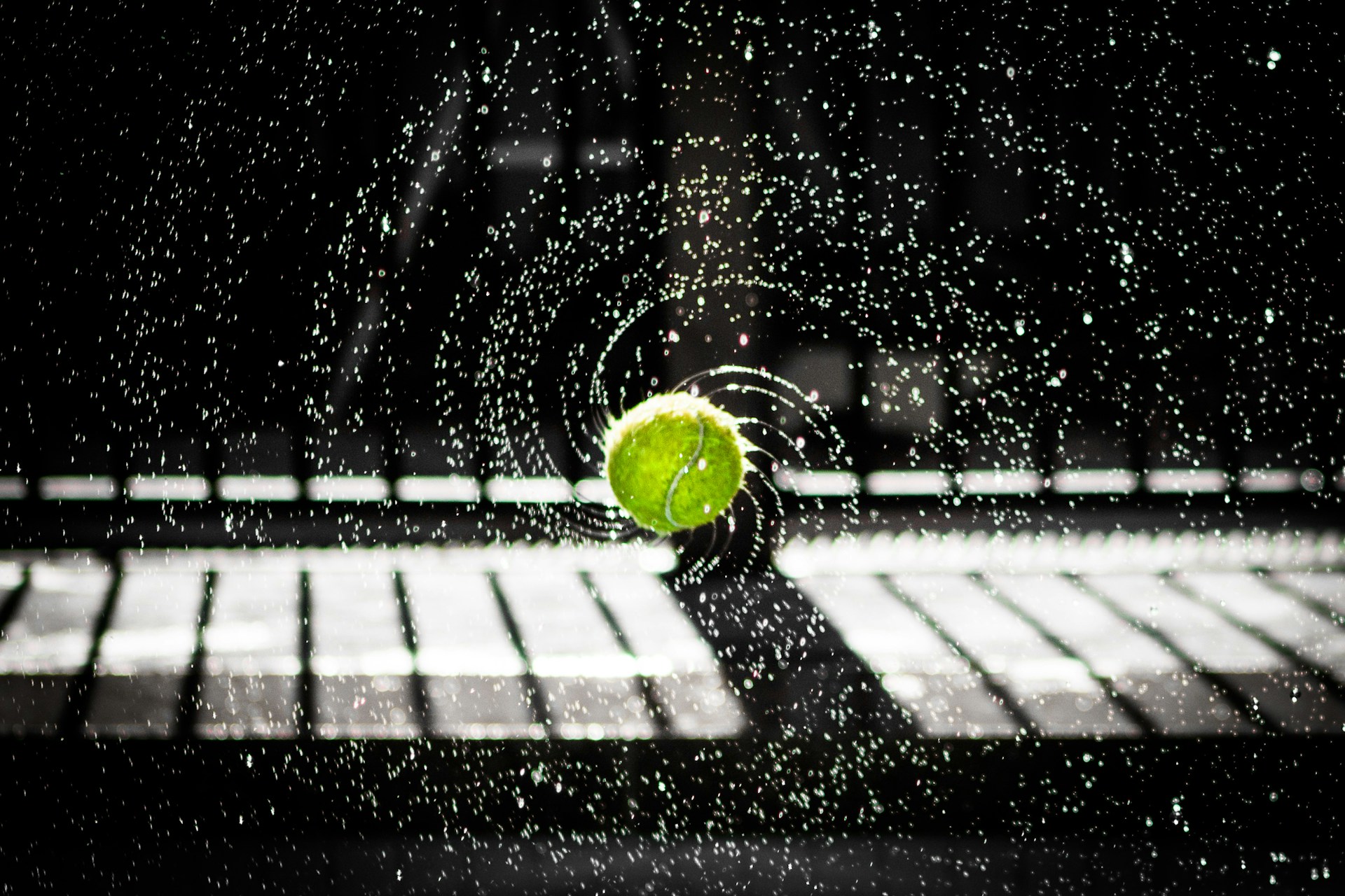 time lapse photo of tennis ball