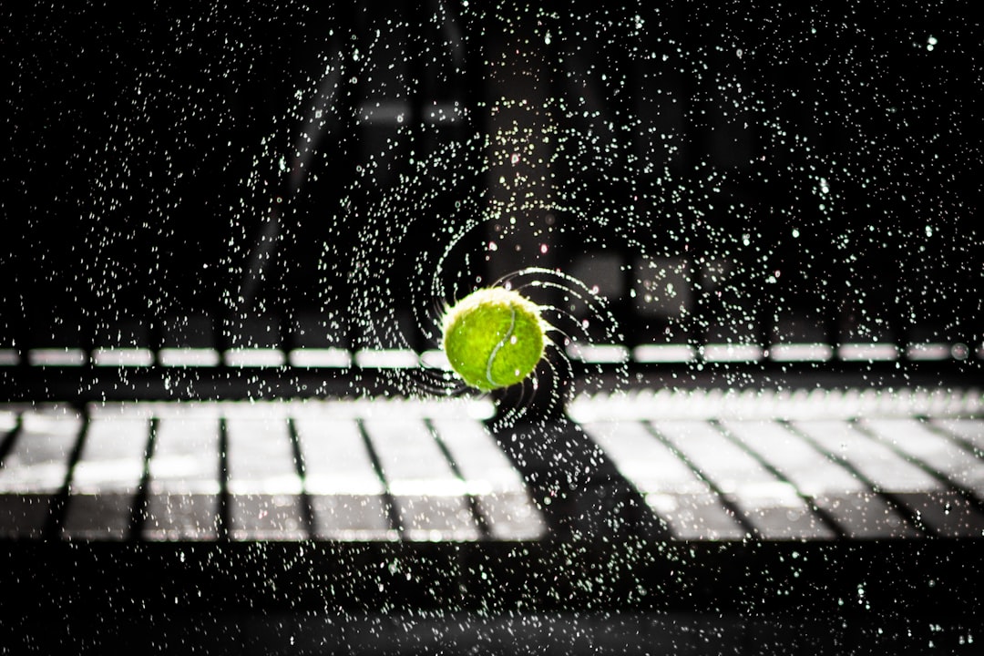 time lapse photo of tennis ball, Flying through the water!