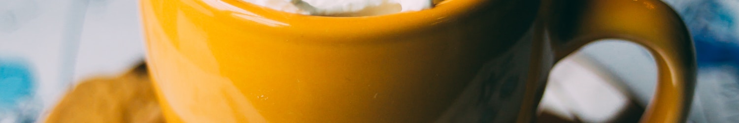 coffee latte on ceramic mug