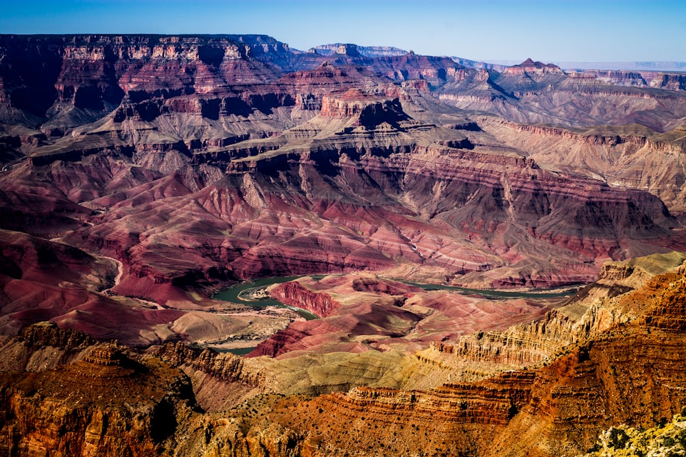 landscape photography of canyon