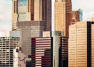 skyscrapers under cloudy sky