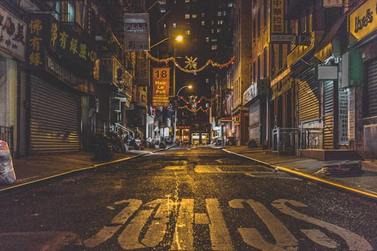 gray concreted roadway in Chinatown United States