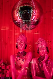 A behind-the-scenes shot of an AI-assisted fashion photoshoot with vibrant jewelry displays.