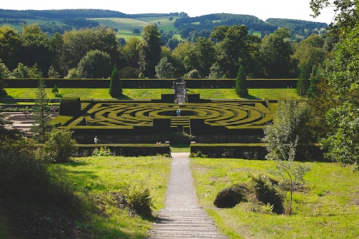 A beautiful view of the natural maze surrounded by greenery.