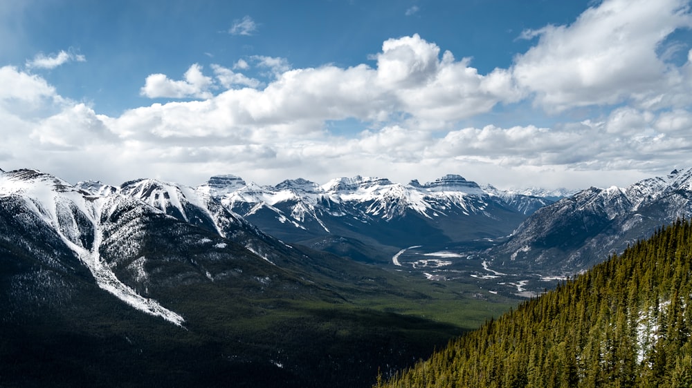 aerial photography of mountains