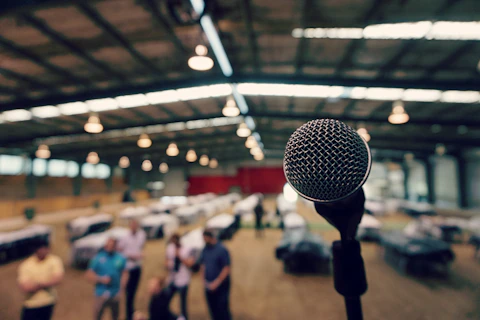 microphone with tripod photo