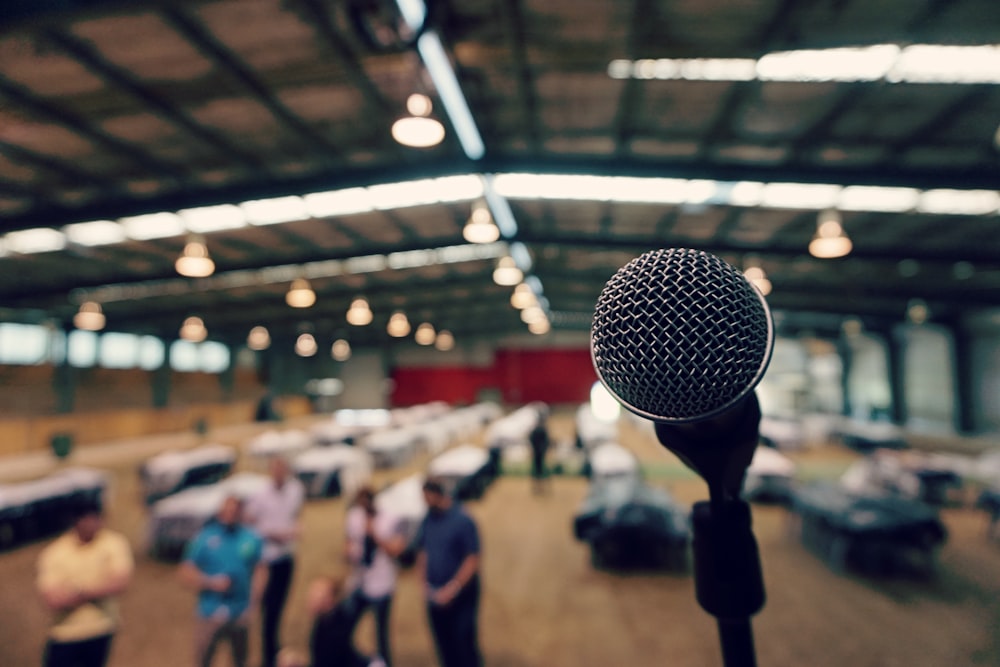 microphone avec trépied photo