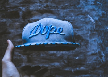 blue faded dope embroidery snapback