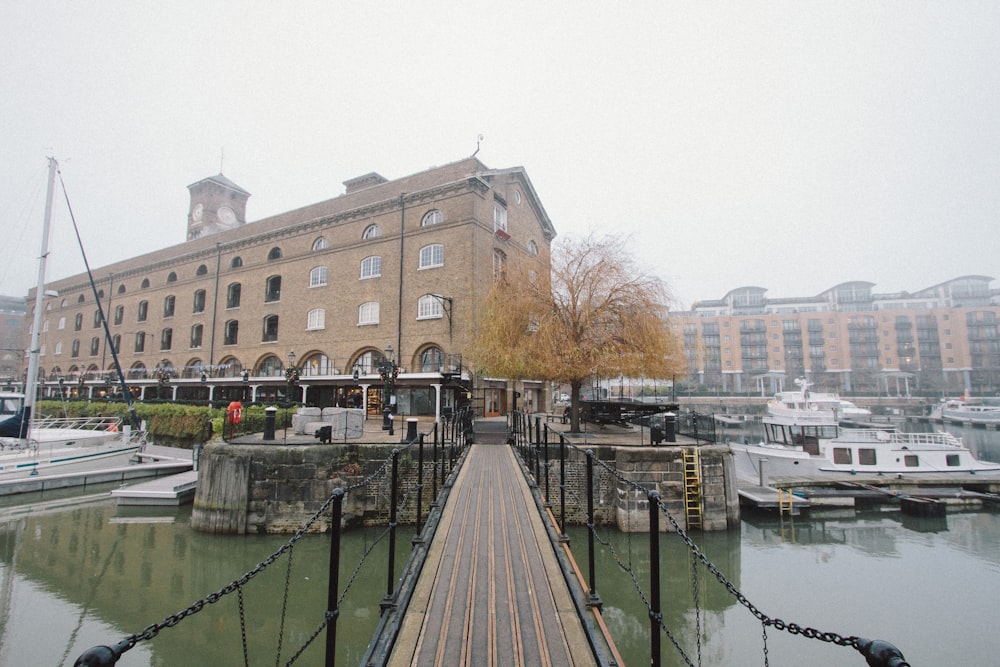 gray and black wooden bridge