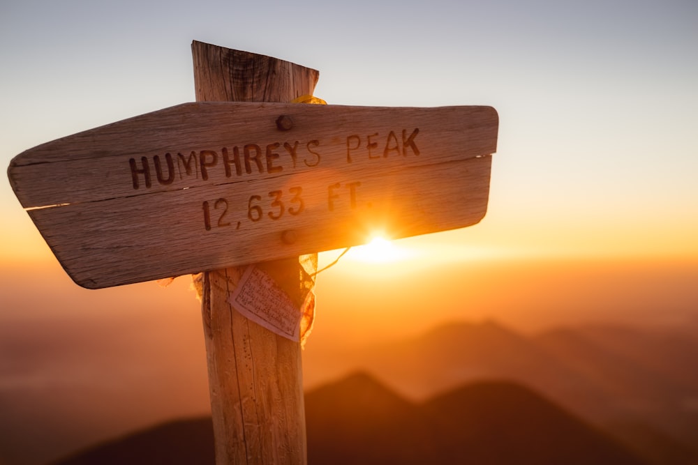 Señalización de Humphreys Peak