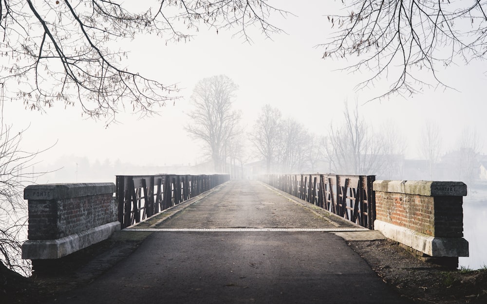 empty gray and black bridge during daytime