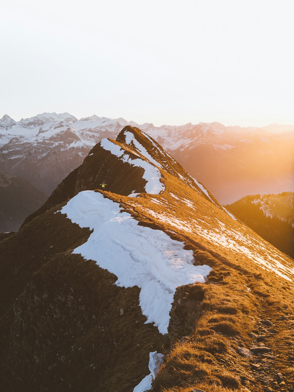 aerial view photography of mountain with snow