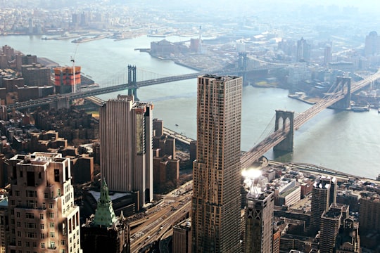 photo of Brooklyn bridge in One World Observatory United States