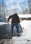 person shoveling snow