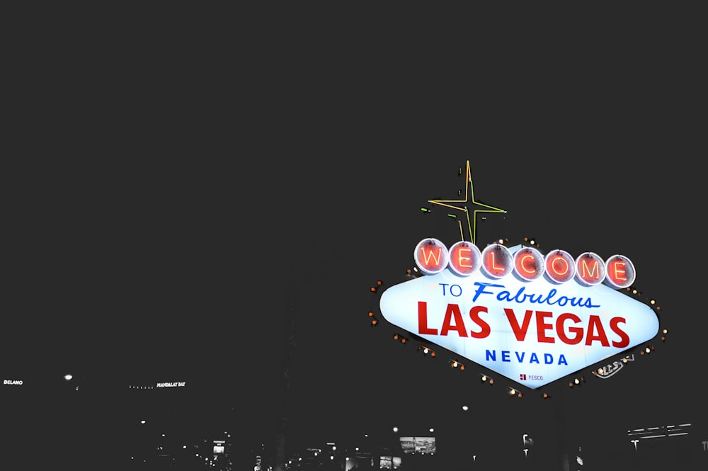 Las Vegas Nevada signage in Las Vegas, U.S.A. during nighttime