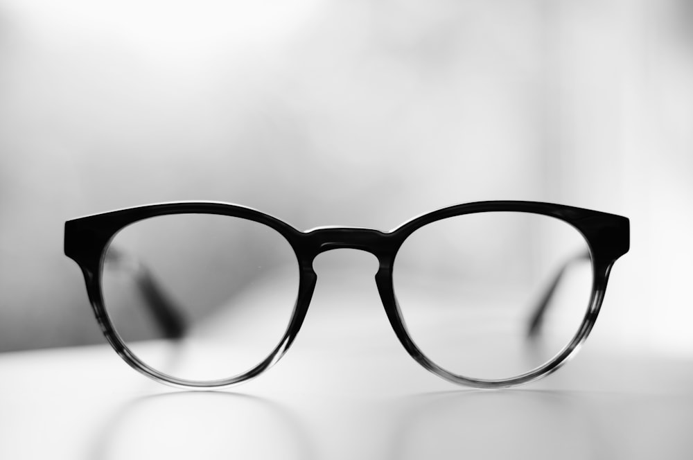 eyeglasses with black frames