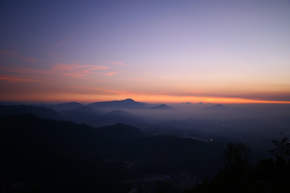 fog covering mountains