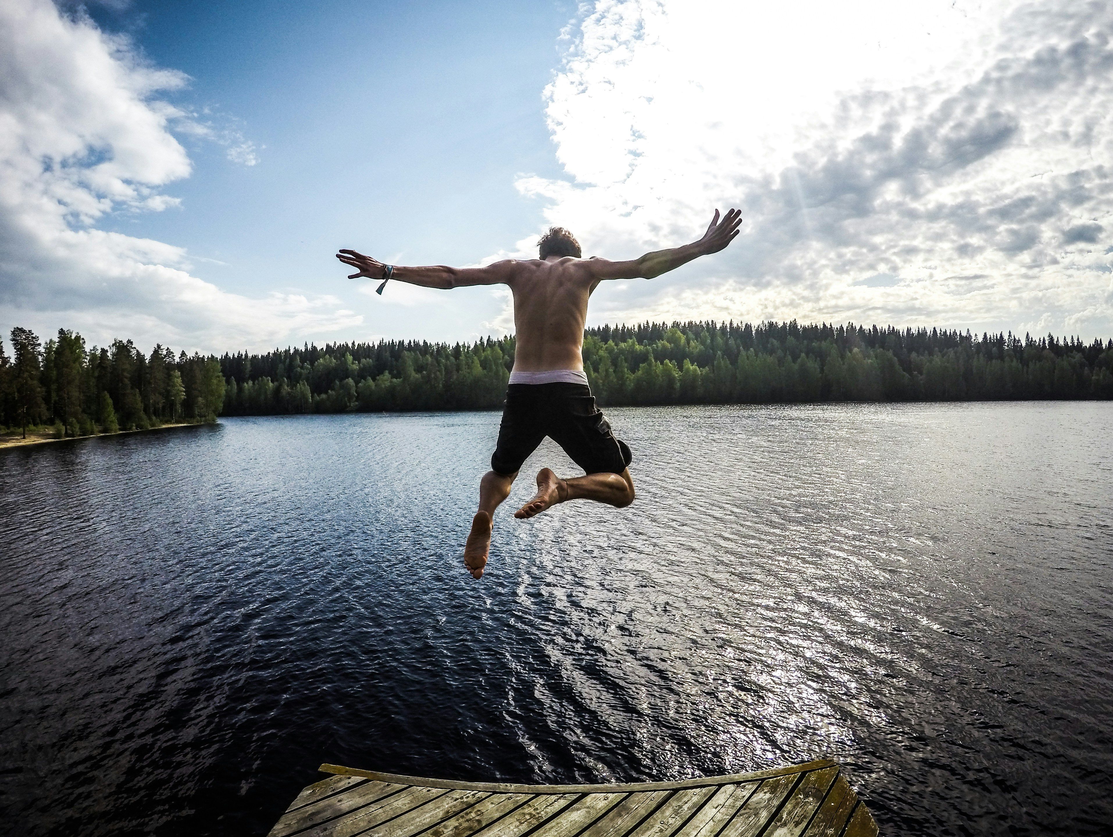 Jumped in May in Finland, during Erasmus exchange project.