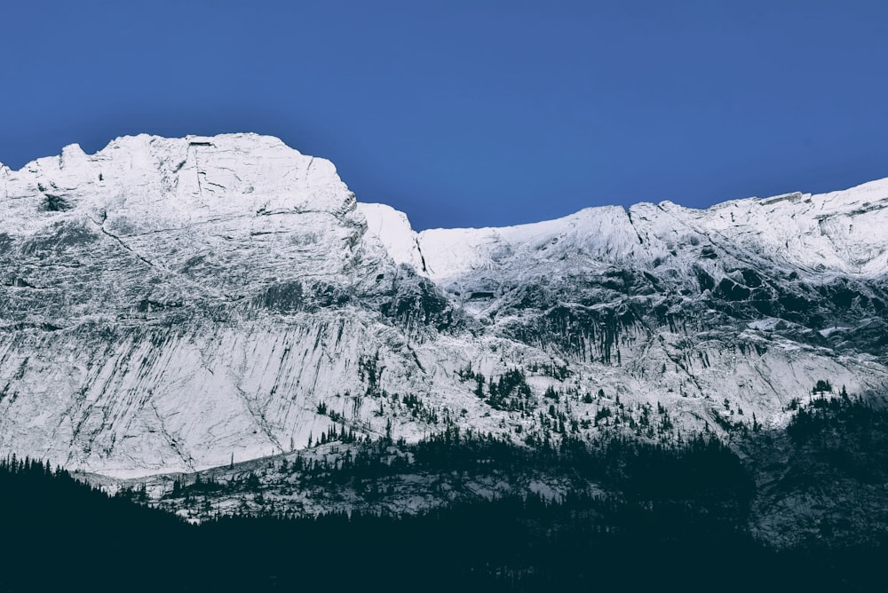 mountain covered with snow