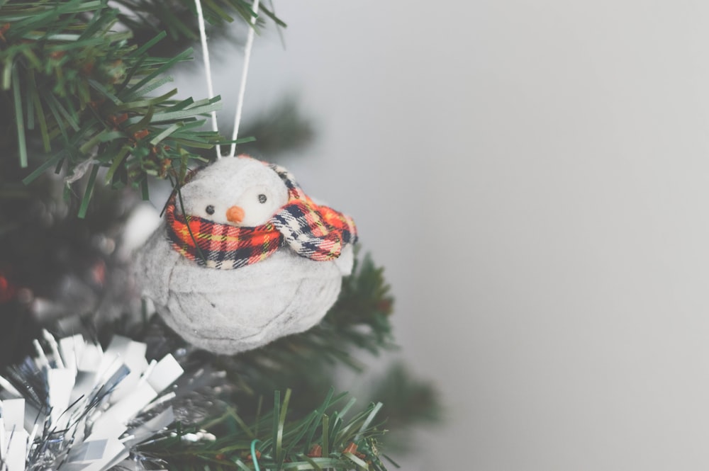 foto de adorno de árbol de Navidad de muñeco de nieve