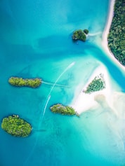 bird's eye view of islands