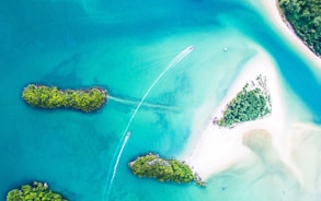 bird's eye view of islands