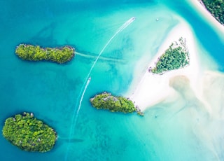 bird's eye view of islands