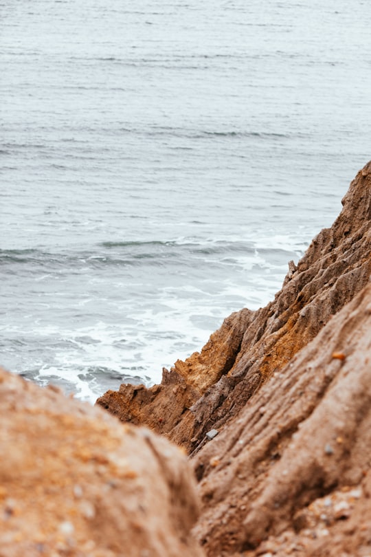 brown rock formation beside body of water during daytime in Montauk United States