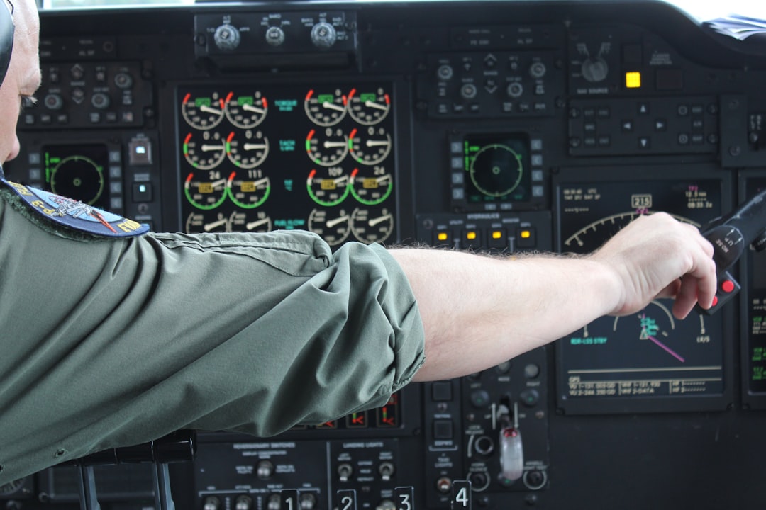 photo of pilot calibrating knobs