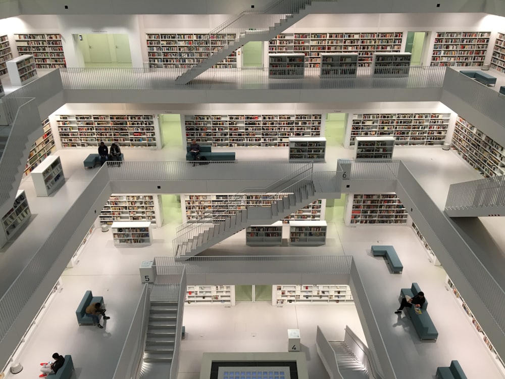 fotografia architettonica della biblioteca