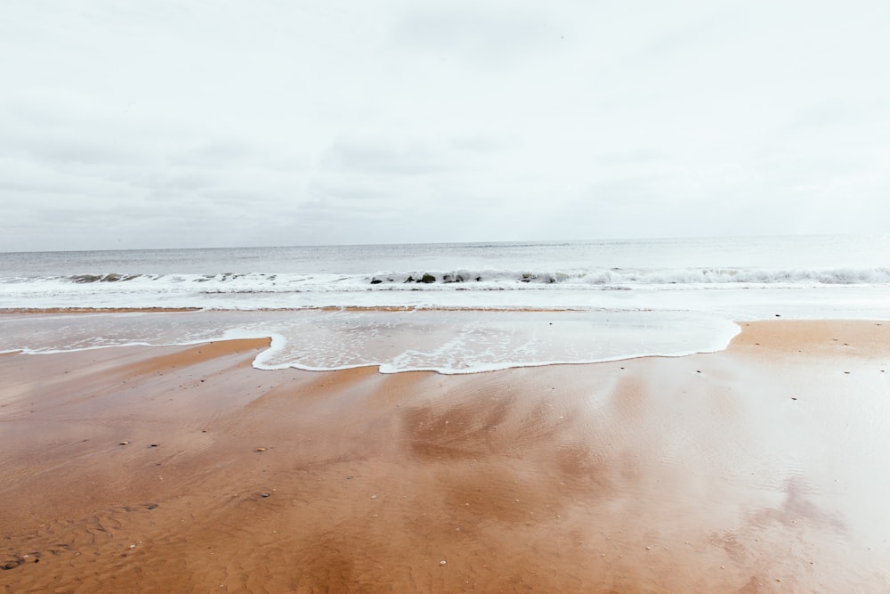 Playa de arena marrón durante el día