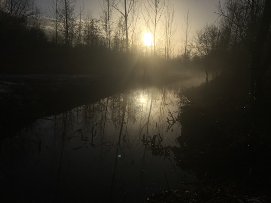 A serene sunrise over a peaceful river, symbolizing new beginnings and divine blessings.