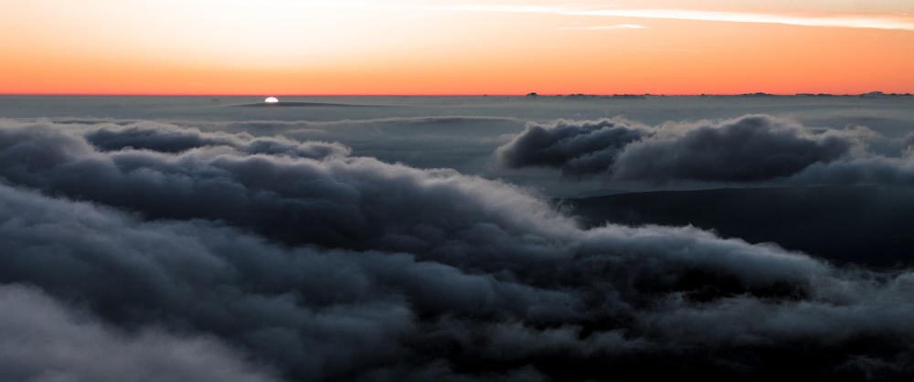 aerial photography of gray clouds